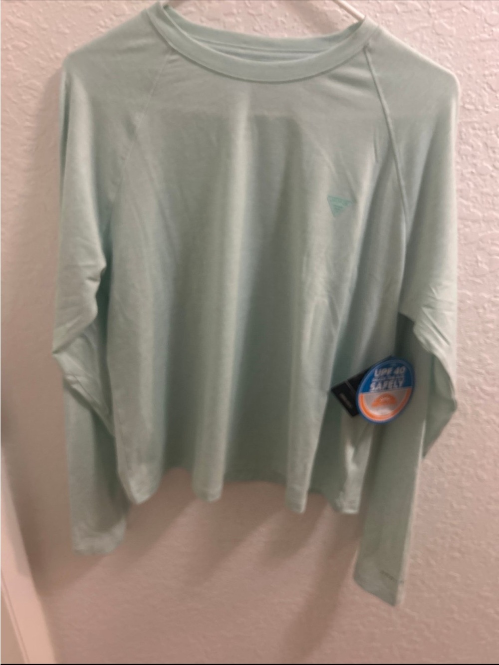 Columbia Women's Long Sleeve Sun Tee in Light Mint Green